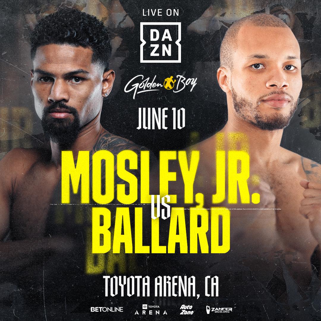 Shane Mosley Jr. to Face Dâ€™Mitrius Ballard in Middleweight Fight as Co-Main Event on Munguia vs. Derevyanchenko