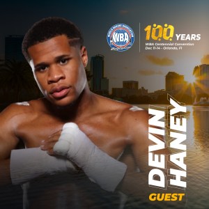 Devin Haney will attend the WBA Convention â€“ World Boxing Association