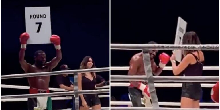 Floyd Mayweather Danced With a Ring Girl During His Boxing Exhibition