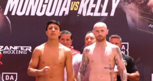 JAIME MUNGUIA VS. JIMMY KELLYOFFICIAL WEIGHTS & PHOTOS 