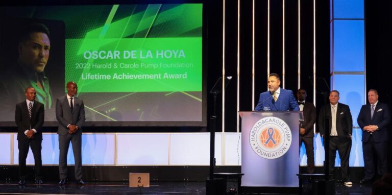 GOLDEN BOY CHAIRMAN AND CEO OSCAR DE LA HOYA RECEIVES LIFETIME ACHIEVEMENT AWARD FROMÂ THE HAROLD & CAROLE PUMP FOUNDATION