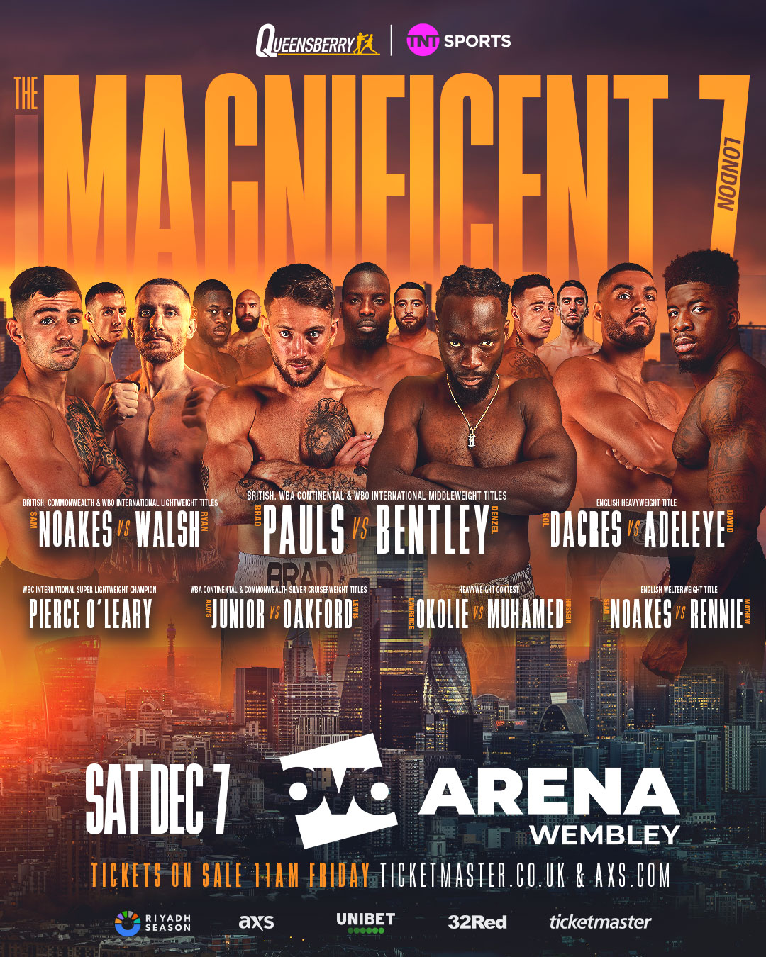 MIDDLEWEIGHT CRACKER HEADLINES WEMBLEY