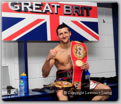 Carl Froch with title belt Froch Vs Kessler Replay On Sky Sports HD4 Tonight