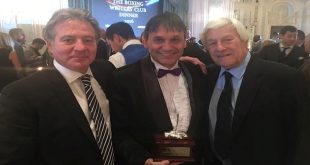 Chris Sanigar Receives Outstanding Contribution To Boxing Award