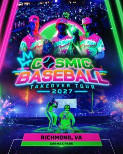 COSMIC BASEBALL AND RICHMOND FLYING SQUIRRELS PARTNER TO BRING IMMERSIVE BLACK LIGHT BASEBALL TO RICHMOND IN 2027 – DiBella Entertainment