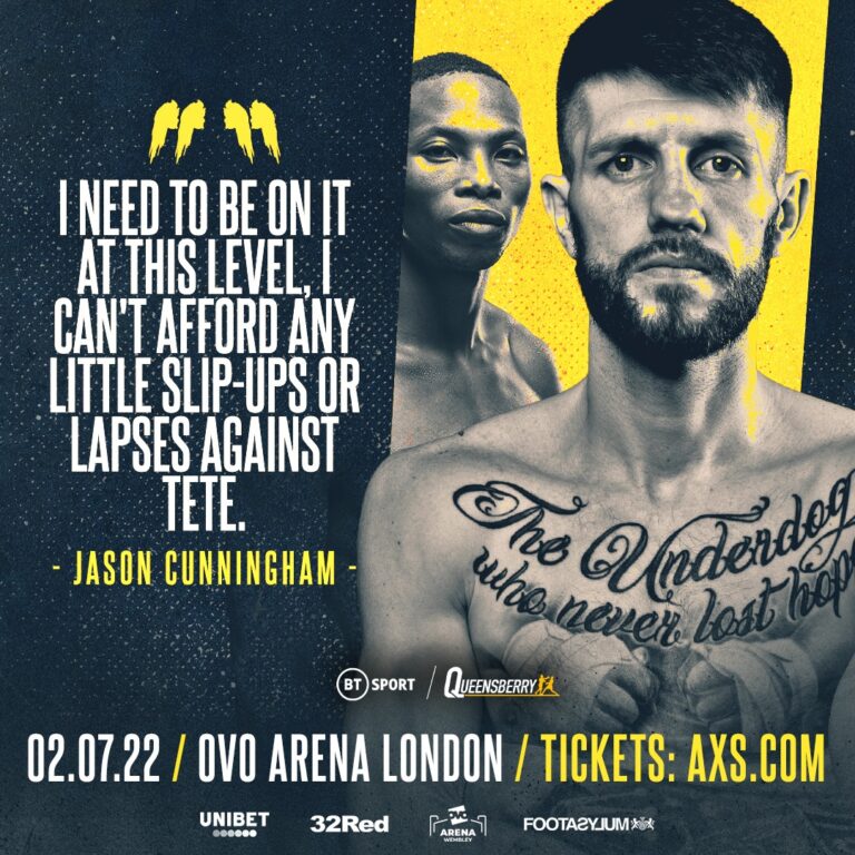 TETE TIME LOOMING FOR CONFIDENT CUNNINGHAM