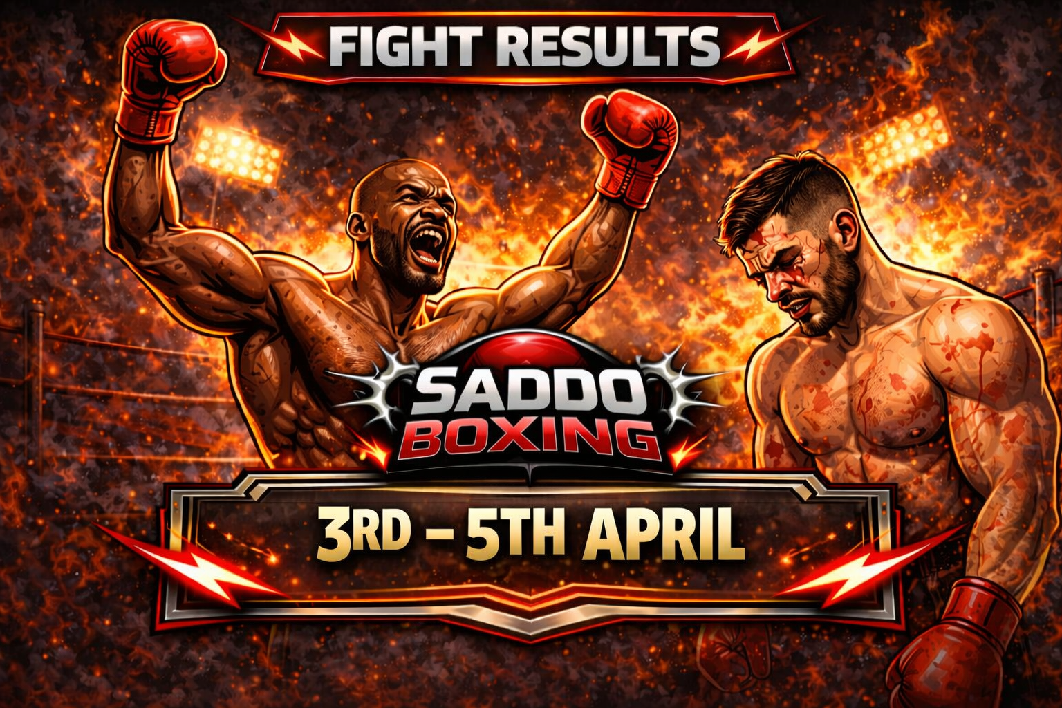 Fight results April 3 to 5th Easter 2026