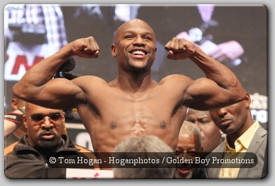 Floyd Mayweather Mayweather, Alvarez, Garcia, Matthysse Make Weight In Las Veags