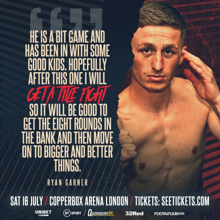 GARNER CLOSING IN ON TITLE TILT