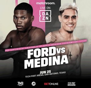 Ford defends his WBA-Continental belt against Medina â€“ World Boxing Association