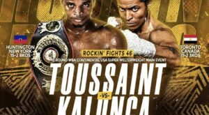 Toussaint takes on Kalunga this Friday in New York City  – World Boxing Association