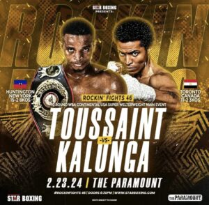 Toussaint takes on Kalunga this Friday in New York CityÂ  â€“ World Boxing Association