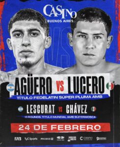 AgÃ¼ero will face Lucero with the goal of defending his WBA Fedelatin crown â€“ World Boxing Association