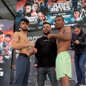 Azim-Reyes will fight for the WBA-Continental crown at Wembley on Saturday â€“ World Boxing Association