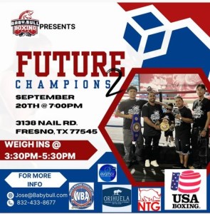 WBA Future of Houston returns on September 20th â€“ World Boxing Association