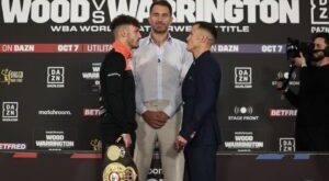 Wood and Warrington complete their press conference in Sheffield  – World Boxing Association