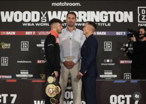 Wood and Warrington complete their press conference in SheffieldÂ  â€“ World Boxing Association