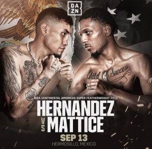Eduardo Hernandez vs Thomas Mattice for the WBA Continental TitleÂ  â€“ World Boxing Association