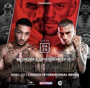 Barrett-Sanchez for WBA-Continental belt this SaturdayÂ  â€“ World Boxing Association