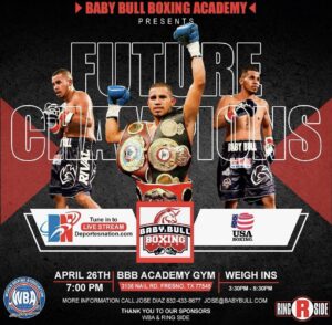 â€œBaby Bull Future Championsâ€ this Saturday with live broadcast on YouTubeÂ  â€“ World Boxing Association