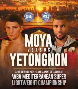 Moya and Yetongnon fight for the first WBA Mediterranean beltÂ  â€“ World Boxing Association