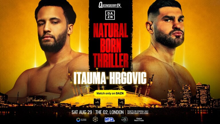 ITAUMA V HRGOVIC SET FOR THE O2 ON AUGUST 29