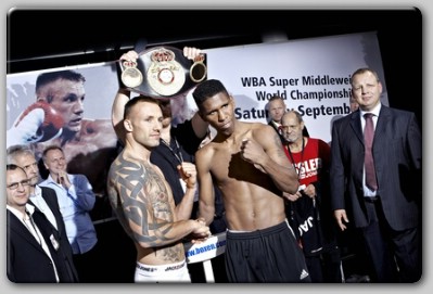 KesslerPerdomoWeighIn1 Boxing Update: Kessler, Perdomo Make Weight In Denmark