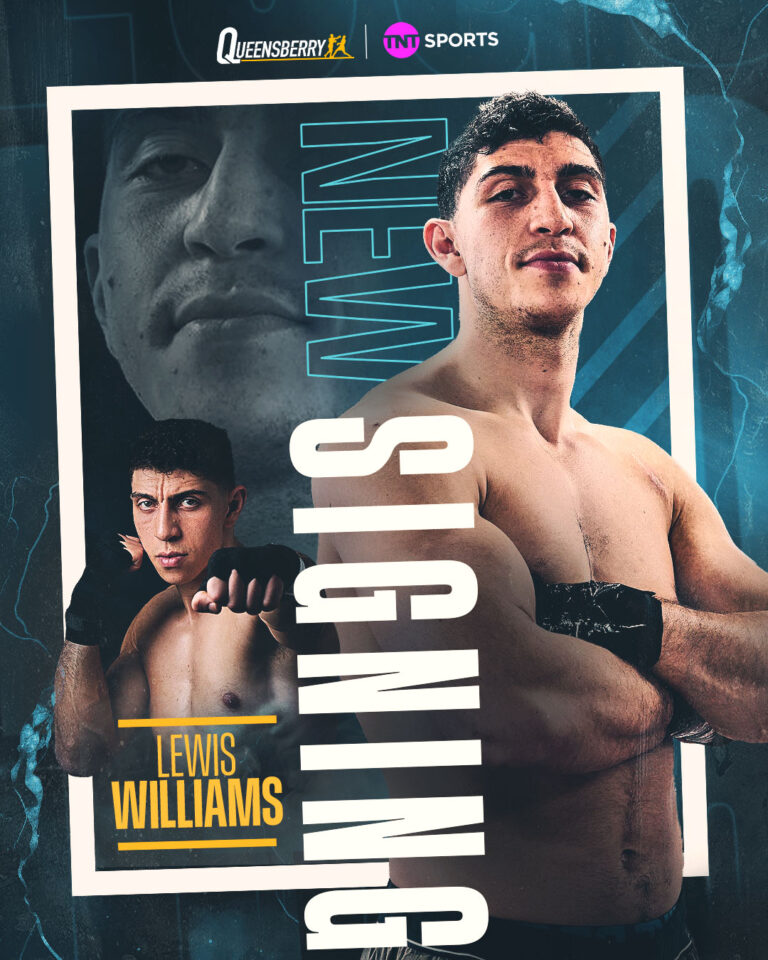 LEWIS WILLIAMS SIGNS PRO WITH QUEENSBERRY
