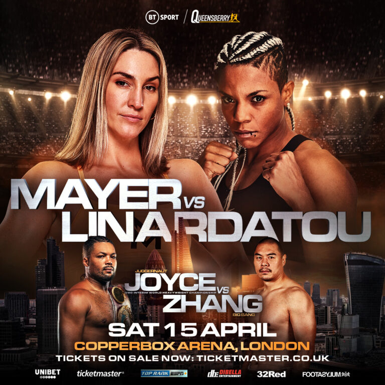 MAYER-LINARDATOU CONFIRMED AS CO-FEATURE TO JOYCE-ZHANG