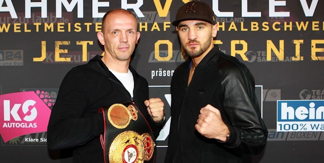 Nathan Cleverly Juergen Braehmer Presser Pose