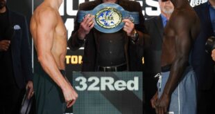 OFFICIAL WEIGHTS FROM THE NOAKES VS MENDY WEIGH-IN