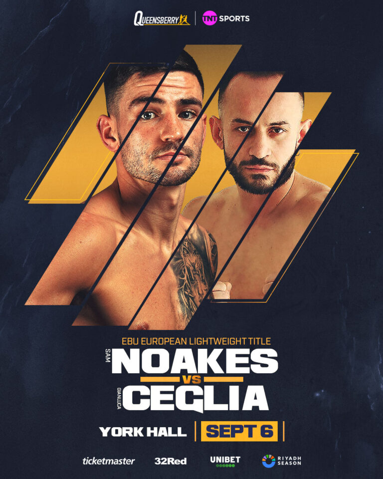 SAM NOAKES TO DEFEND EBU EUROPEAN LIGHTWEIGHT CHAMPIONSHIP AT YORK HALL