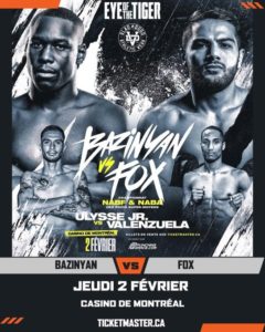 Bazinyan-Fox this Thursday in Montreal for the NABA belt â€“ World Boxing Association