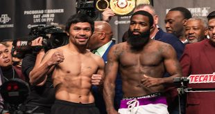 Manny Pacquiao vs Adrien Broner weigh-in