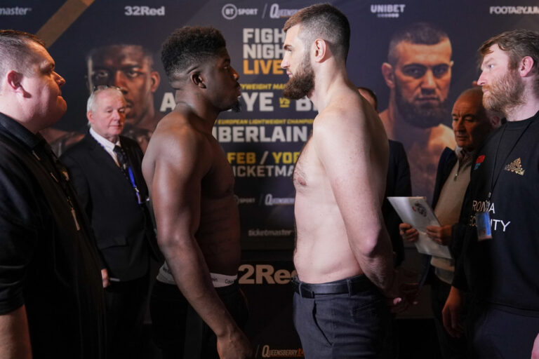 ADELEYE VS BEZUS WEIGH-IN RESULTS & PHOTOS