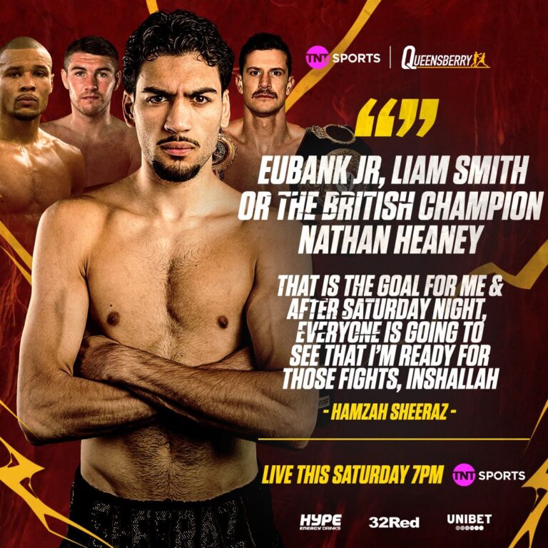 SHEERAZ TARGETS EUBANK BLOCKBUSTER