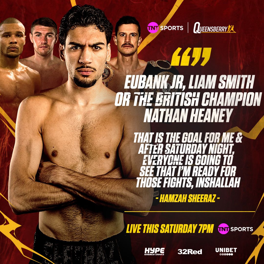 SHEERAZ TARGETS EUBANK BLOCKBUSTER