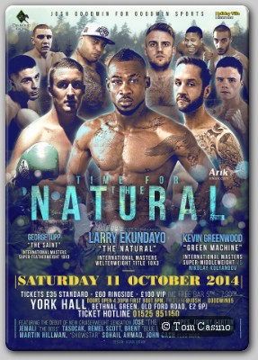 The Natural Larry The Natural Ekundayo Headlines York Hall Show October 11