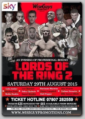 YorkHallAug29thPoster Lords Of The Ring II Scheduled For York Hall August 29