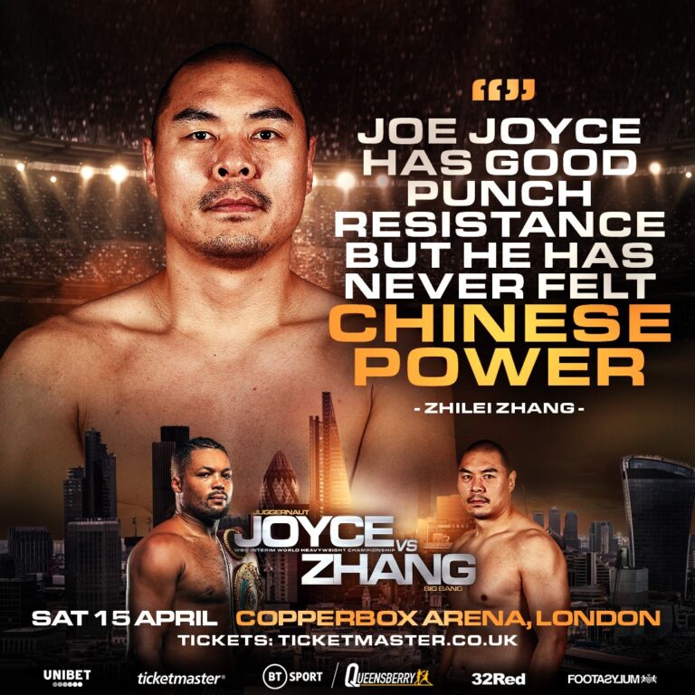 ZHANG WARNS JOYCE OF CHINESE POWER SURGE