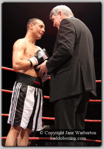  allencongratulated1 Boxing Spotlight: Carl Allen Honoured For 100th Pro Fight