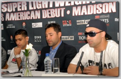  khanpaulieoscar1 Boxing Press Conference: Amir Khan vs. Paulie Malignaggi