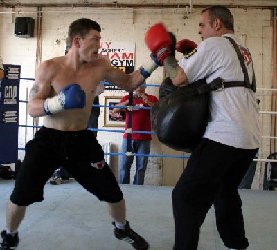  Ricky Hatton Puts On Boxing Display At Phoenix Camp In Manchester