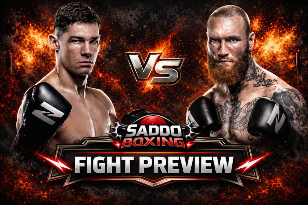 Chris Billam-Smith and Ryan Rozicki featured on a Saddo Boxing fight preview poster ahead of their cruiserweight clash in Bournemouth.