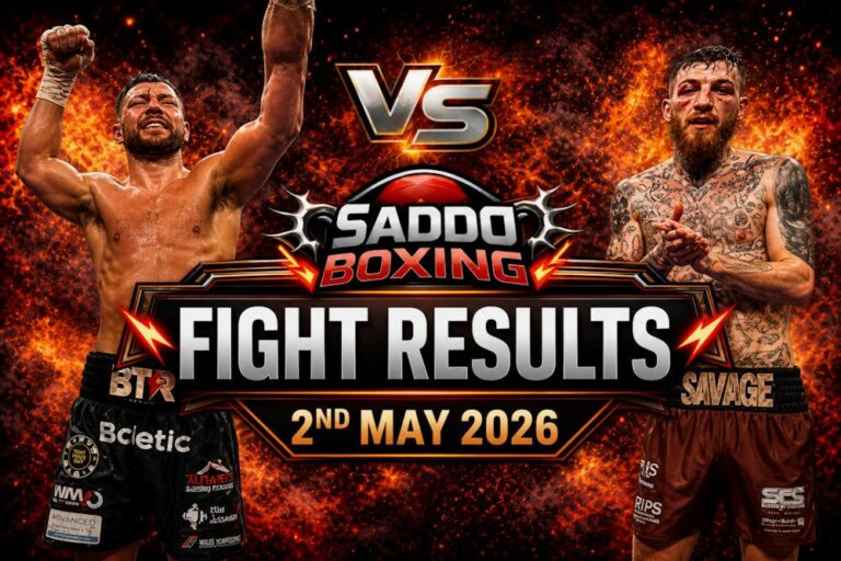 Conah Walker vs Sam Eggington fight results poster showing both fighters after the fight with May 2 2026 event date