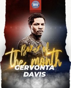 Gervonta was the Boxer of the Month â€“ World Boxing Association
