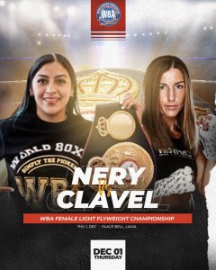 Jessica Nery vs Kim Clavel this Thursday in CanadaÂ  â€“ World Boxing Association