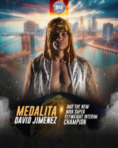 â€œMedallitaâ€ Jimenez won the interim WBA beltÂ  â€“ World Boxing Association