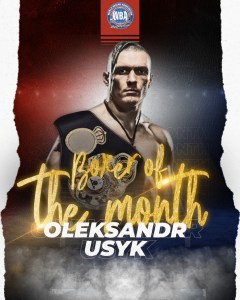 Usyk is the WBA August Boxer of the Month Â  â€“ World Boxing Association