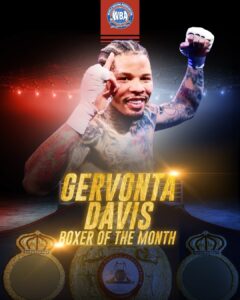 Gervonta is Boxer of the Month and Roach Honorable Mention â€“ World Boxing Association